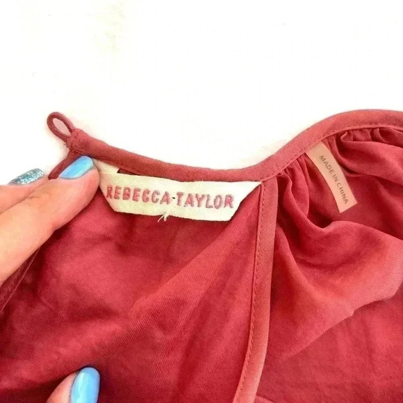 Rebecca Taylor Blush Sleeveless Sweetheart Peasant Mini Dress See Measurements - Picture 12 of 14